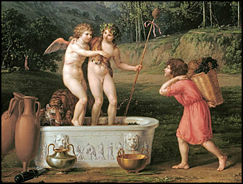 Friedrich Rehberg. Cupid and Bacchus Pressing Grapes. Kunsthandel Peter M�hlbauer.