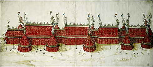 Tent design for the Field of the Cloth of Gold