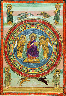 Christ in Majesty. Codex amiatinus, fol. 796v. c601-800. Biblioteca Medicea Laurenziana, Florence.