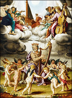 Peter Candid. King David with Angels Making Music. 1628. Private Collection