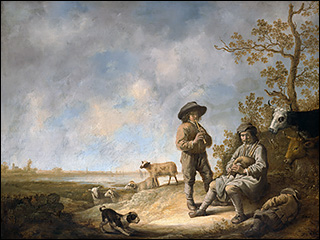Aelbert Cuyp, Piping Shepherds, 1643-4. Metropolitan Museum of Art.