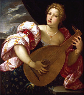 Parrasio Micheli. Young Woman Playing a Lute, c1570. Museum of Fine Arts, Houston