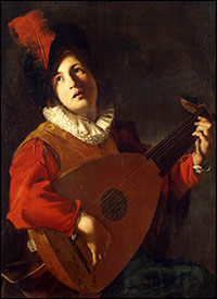 Nicolas Tournier. Lute Player, early 17thC.