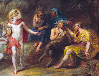 Jan van den Hoecke. The Judgment of Midas, c1640. National Gallery of Art, Washington