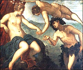Tintoretto. Ariadne, Venus and Bacchus. 1576.
