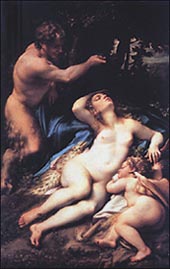Correggio. Venus and Cupid with a Satyr, c.1528.