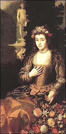 Juan van der Hamen. Flora [detail]. 1627.