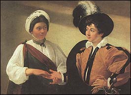 Caravaggio. The Fortune Teller, 1594-95.