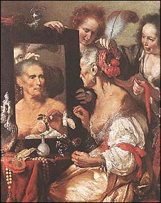 Bernardo Strozzi. Old Woman at the Mirror. c.1615.