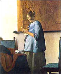 Jan Vermeer.  Woman in Blue. 